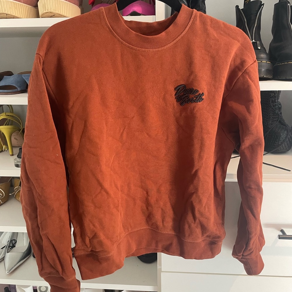 KOOPLES RUST COLORED EMBROIDERED SWEATSHIRT